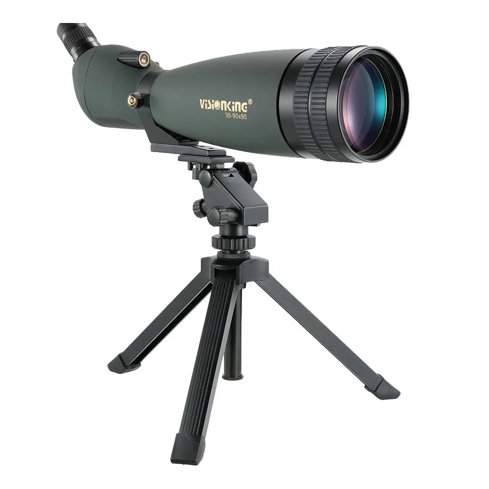 

Visionking 30-90x90 Wide Angle Spotting Scope HD BAK4 Hunting Bird Watching Monocular Telescope 90x Guide Scope With Tripod