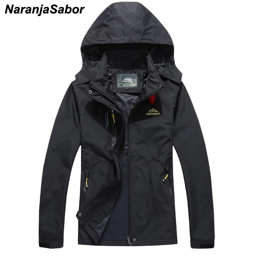 NaranjaSabor 2018 Women's Spring Autumn Casual Solid Jackets Breathable Windbreakers Women Waterproof Coats Female Overcoats 4XL