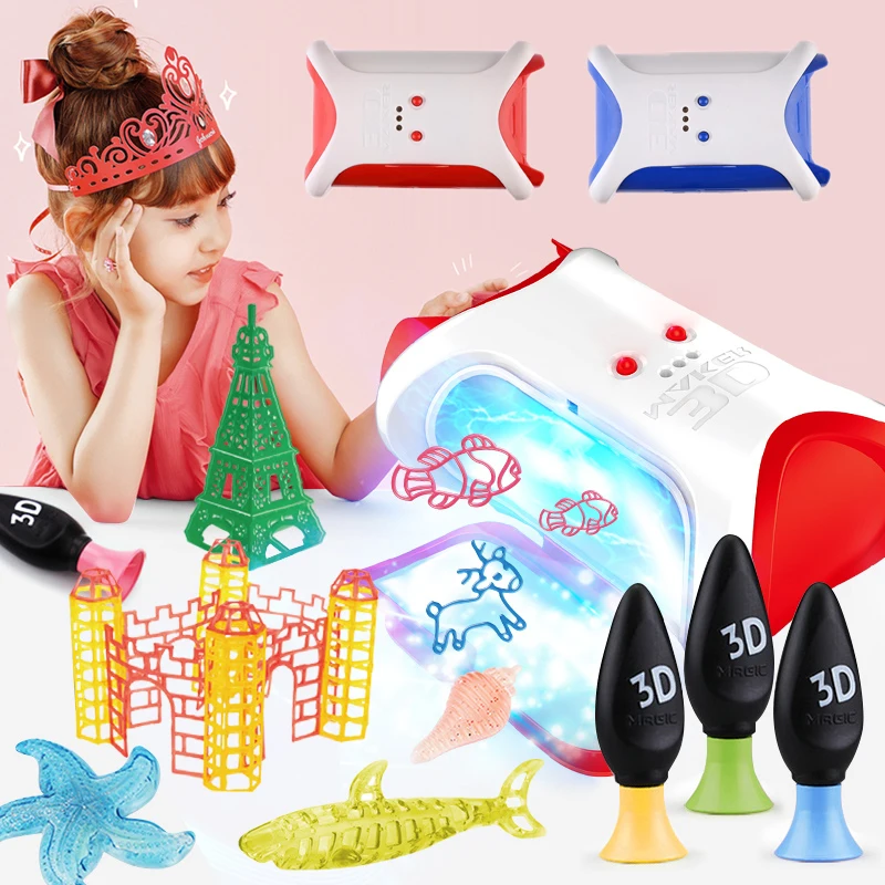

3D Magic Machine DIY Kid Printer Magic Pen Drawing Doodle Science Development Toys Education Gadget Funny Gadgets Kids Gift