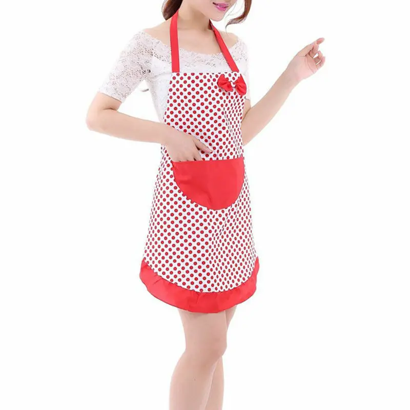 Women Cooking Chef Kitchen Home Restaurant Bib Aprons Dress With Pocket Gift