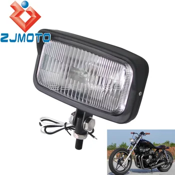 

Rectangular Retro 7" Classic Square Headlight For Harley Honda 750 Scrambler Chopper Bobber Cruiser Visor Old School Headlamp