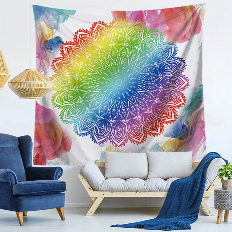 

7 Styles of Hippie Bohemian Mandala Tapestries for Wall Hanging Decoration Beach Towel Soft Blanket