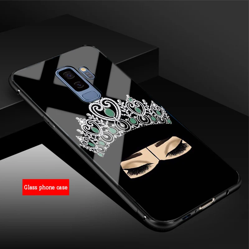 Жутким черепом сотовый Чехол из закаленного стекла для телефона для samsung Galaxy A6 A6S A8 A8S J6 J8 S8 S9 S10 PLUS, NOTE 8, 9