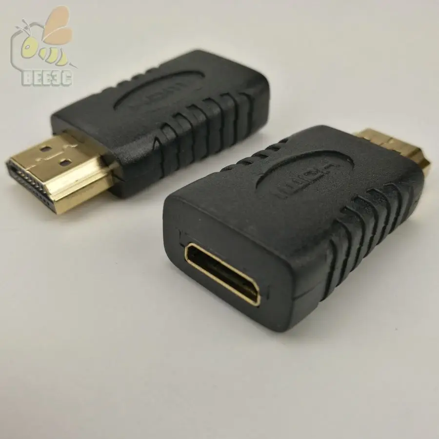 Переходник с Mini HDMI мама на папа позолоченный Соединительный кабель для HDTV 1080P Xbox