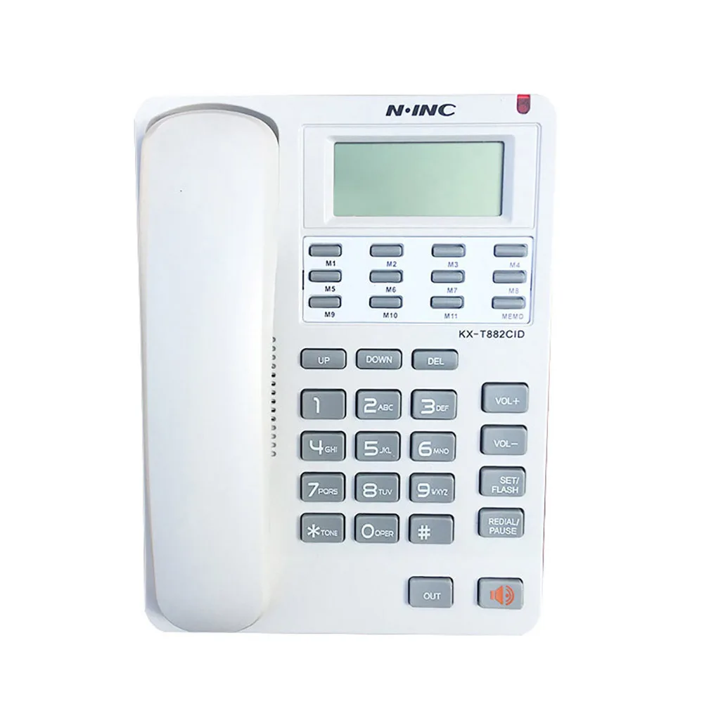 KX-882 الإنجليزية ثنائي حفرة شاشة الكريستال السائل المتصل ID زارة الداخلية فندق الهاتف