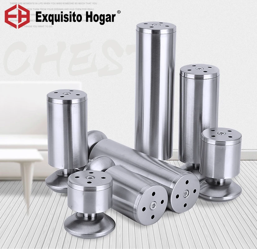Us 12 64 25 Off Stainless Steel Metal Furniture Legs Kitchen Adjule Feet Round Table Cabinet Foot Sofa Bed 4pcs In Casters From Home