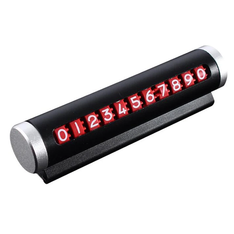 

Luminous Parking Card Hidden Rotatable Temporary Parking Card 11 Set Phone Number Plate Car Styling Stickers
