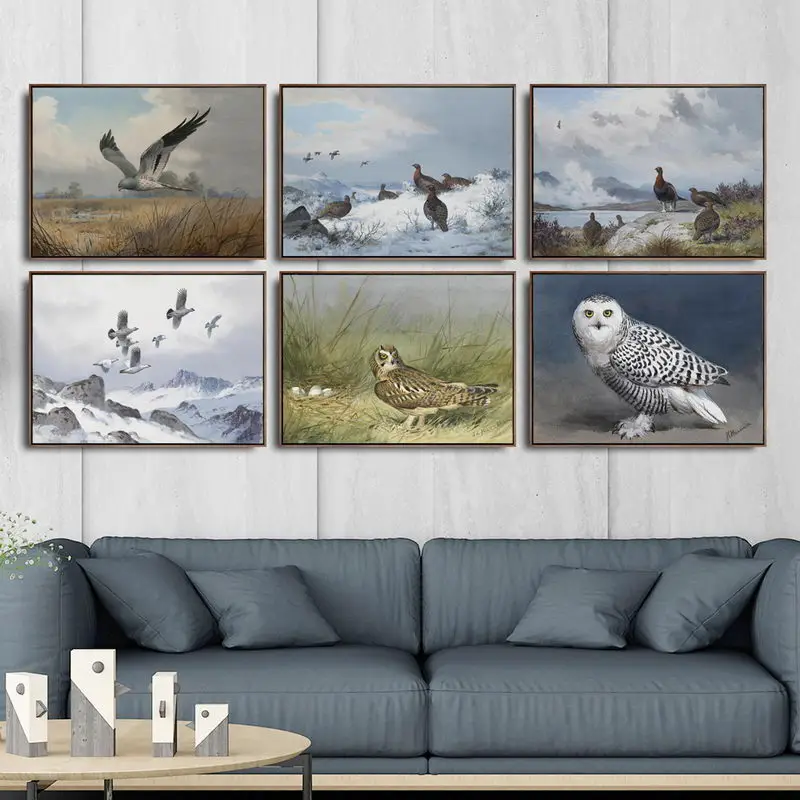 Home Decor Hd Prints Painting Nordic Style Pheasant Owl Pictures Wall Art Modular Canvas Landscape Poster Modern For Living Room | Дом и сад
