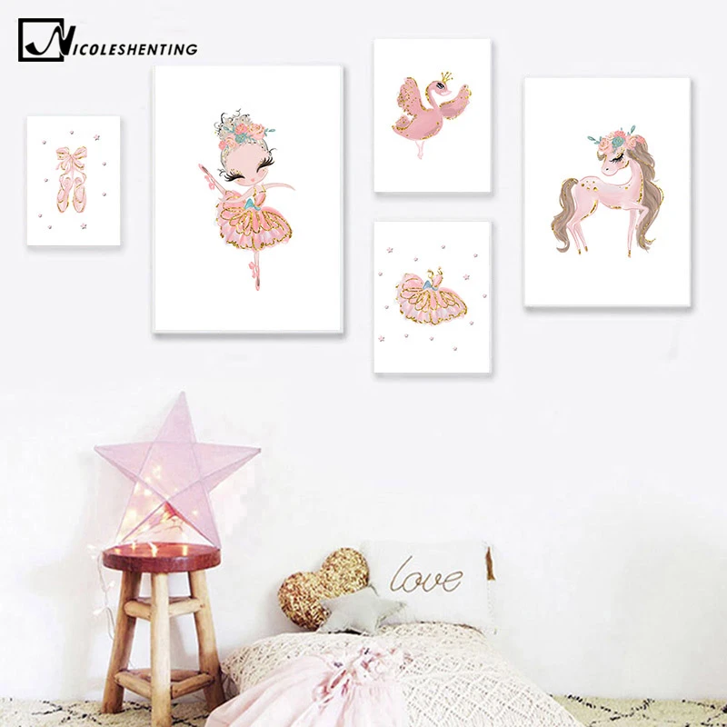 Affiche Murale Sur Toile Avec Licorne Cygne Ballerine Affiche De Princesse Decoration Nordique Pour Chambre D Enfant Et Bebe Aliexpress Affiche Murale Sur Toile Avec Licorne Cygne Ballerine Affiche De Princesse Decoration Nordique Pour Chambre D Enfant Et Bebe Aliexpress