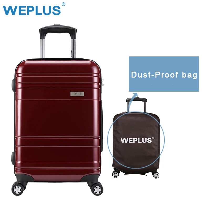 

WEPLUS 24 inch Luggage PC Shell Metal Drawbar Rolling Luggage Bag Trolley Case Travel Suitcase Wheels Women Men Free Shipping