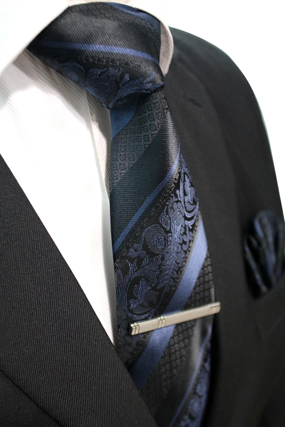 JEMYGINS Классический Полосатый Цветочные мужские галстуки Карманный квадратный набор зажимов для галстука красный желтый зеленый шелковый галстук костюм свадебный бизнес
