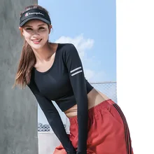 Женская высокая эластичная удобная спортивная бесшовная Топ с длинным рукавом Женские спортивные топы для фитнеса Женская Сексуальная рубашка женский трикотаж