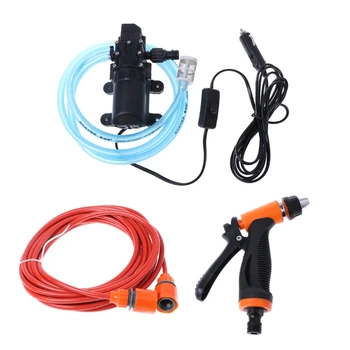 

12V Portable 100W 160PSI High Pressure Self-priming Electric Car Wash Washer Washing Machine Cigarette Lighter with Water Pump