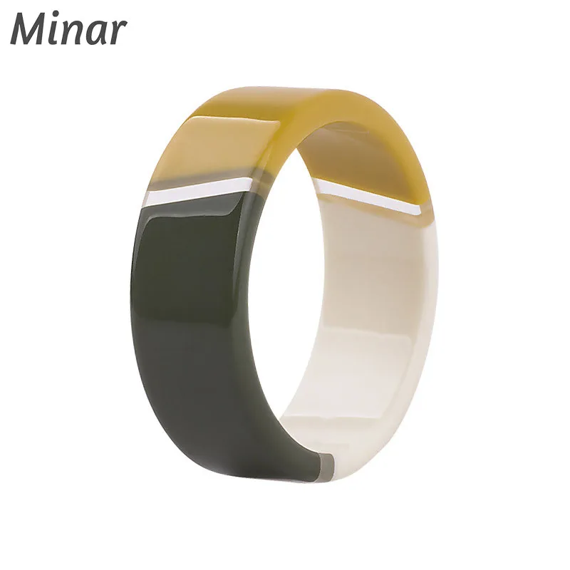 

Classic Fashion Resin Cuff Bracelet Bangles for Women Mix Colors Acrylic Wide Bracelet Female Simple Charm Party Jewelry