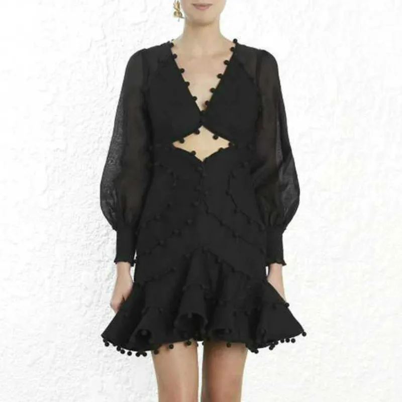 corsage bauble mini dress