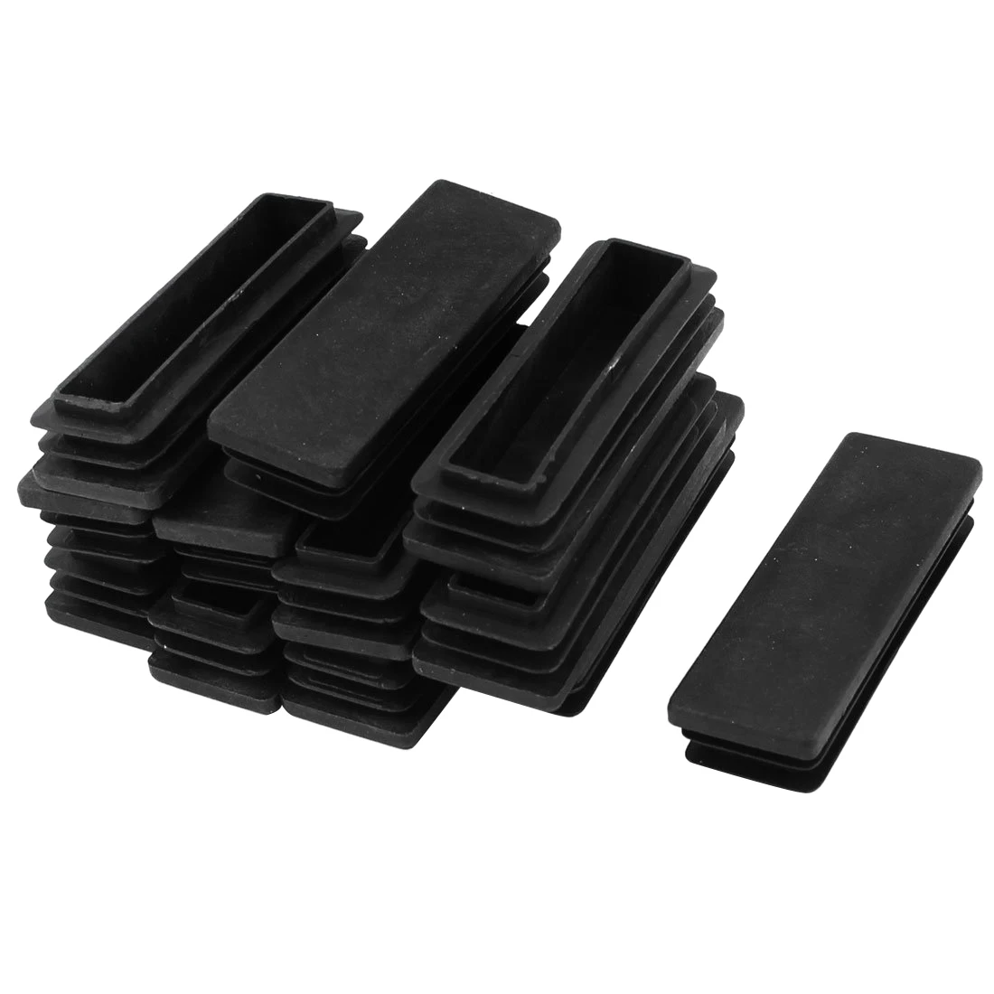 

Hot Sale 25mm x 75mm Rectangular Plastic Cover Inserted Tube End Flat Plug 24 pieces
