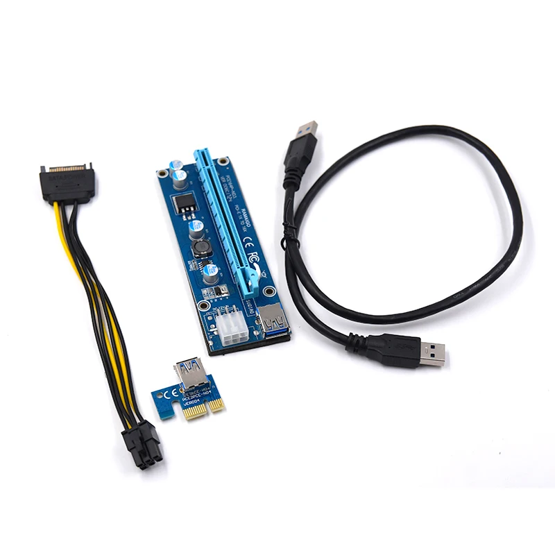 Устройство для майнинга PCI E 1x в 16x расширитель адаптер райзерной карты с 60 см USB 3 0