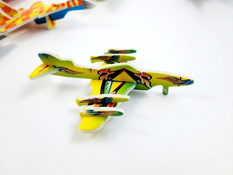 18 шт./лот мини-истребитель самолет модель Бумажные 3D Пазлы игрушки для детей подарок интеллектуальные игрушки