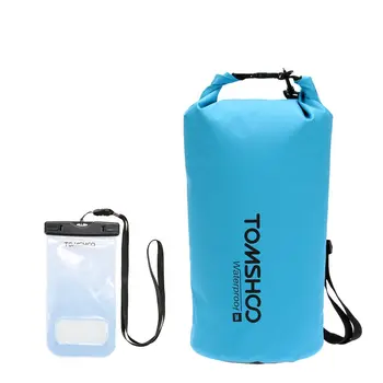 

TOMSHOO 10L 20L Swimming Waterproof Bags Storage Dry Sack Bag with Phone Case for Travel Rafting Boating Kayak Canoeing Camping