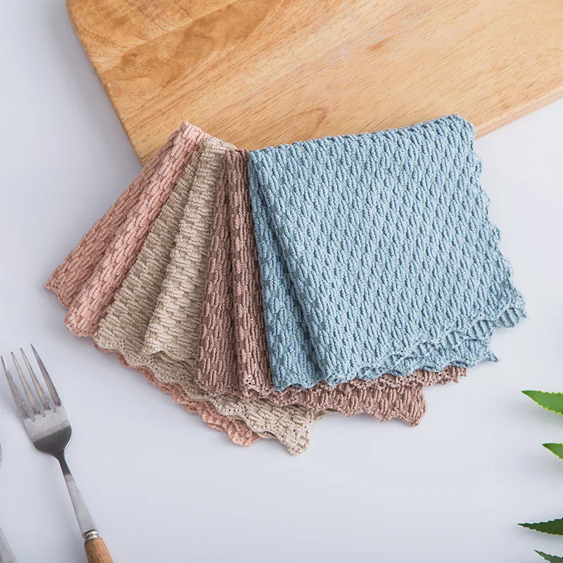 

FOURETAW 1 Piece Home Kitchen Car Non-greasy Rag Towel Super Absorbent Clean Cloth Sink Cleaning Towels Household Cleaning Tools