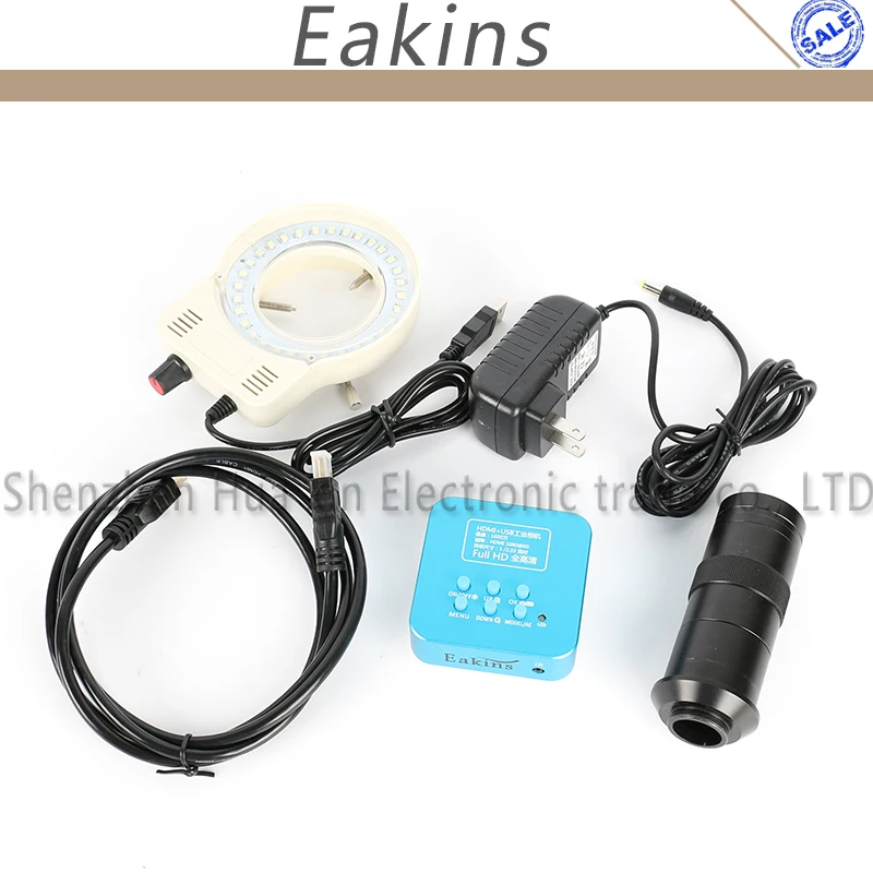 36MP 1080 P 60FPS 4 K HDMI USB Digitale Afstandsbediening Industriële Microscoop Video Camera 100X Zoom C-mount lens 48 LED Licht