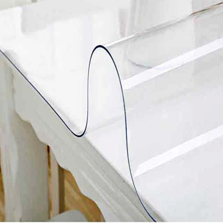 

Soft Glass Tablecloth Transparency Pvc Table Cloth Waterproof Oilproof Kitchen Table Cover Mat With Gold Pattern 1.0mm Thickness