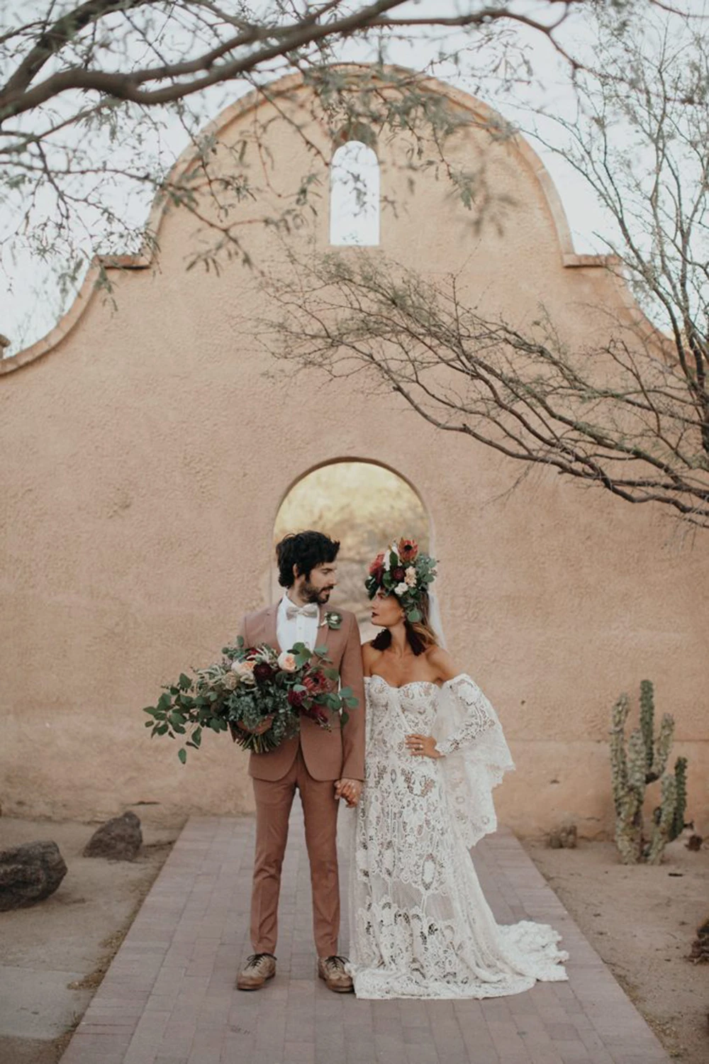 Mryarce уникальное свадебное платье роскошное вязаное крючком кружевное бальное платье бохо шик хиппи свадебное платье с рукавами-колокольчиками