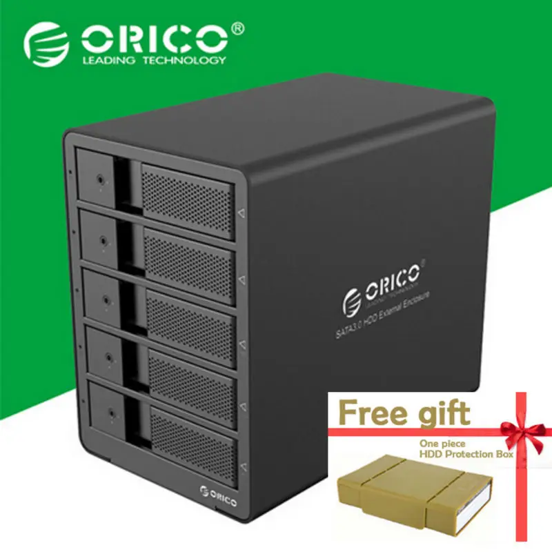 ORICO 9558U3 Aluminum 5 bay 20TB Highspeed USB 3.0 External 3.5'' inch SATA hd docking station enclosure case for laptop PC