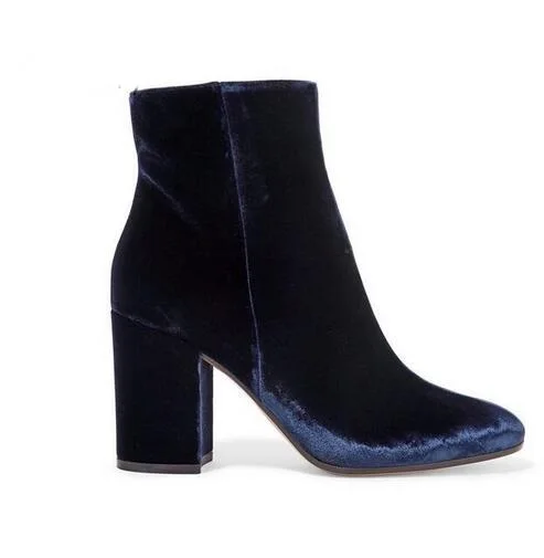 Velvet-Round-Toe-Woman-Ankle-Booties-Autumn-Winter-Chunky-Heels-Woman-Fashion-Blue-Green-Side-Zipper (5)