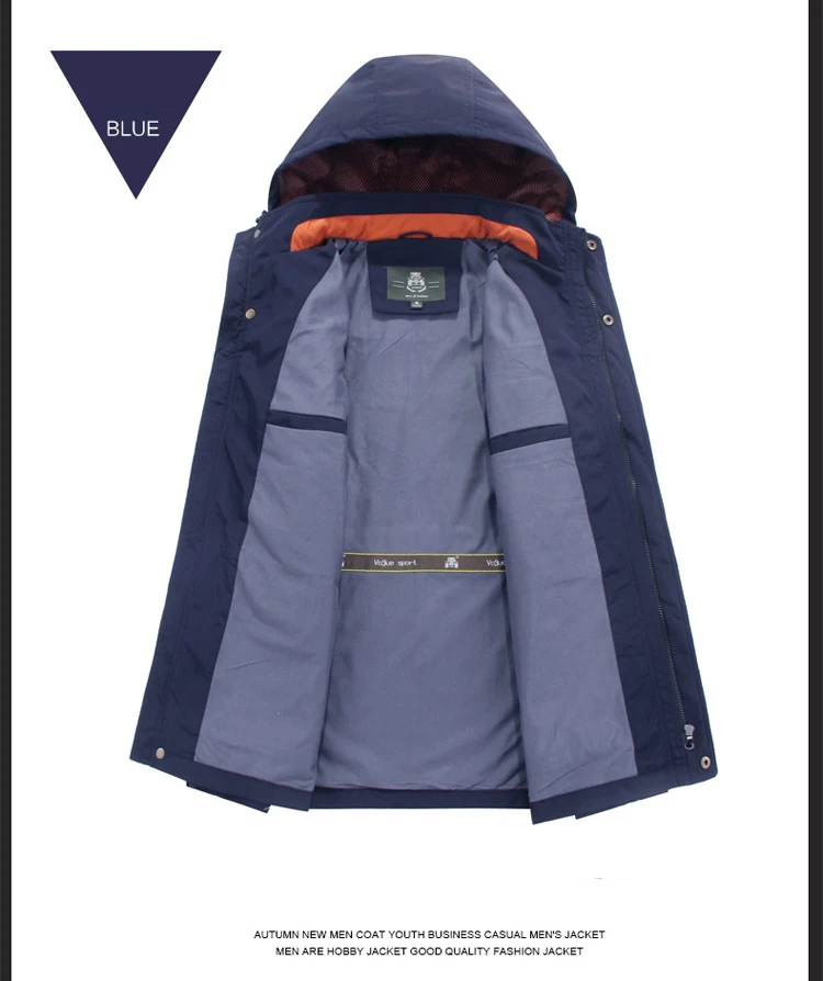 Waliicorners Mlitary Jacket Men Autumn Casual Windbreaker Mens Spring Jacket Hooded Collar Wide-waisted Breathable Mens Outerwear M-4XL 13 6