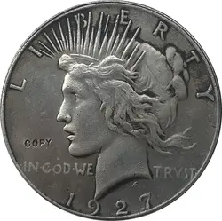 1927 мира долларовая Монета КОПИЯ
