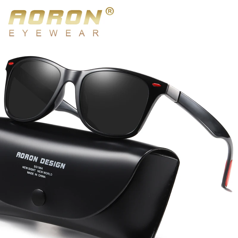 

AORON Polarized Sunglasses for Men and Women Classic Retro Design Square Frame Sun Glasses 100% UV Protection