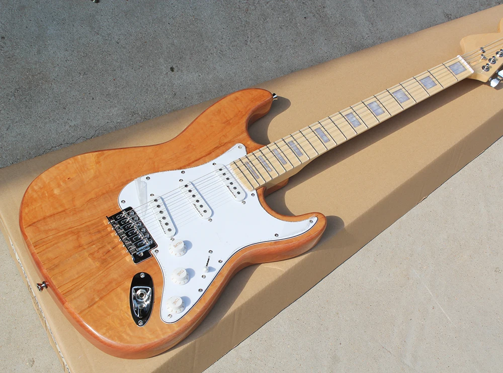 Buy Private custom natural wood color electric guitar