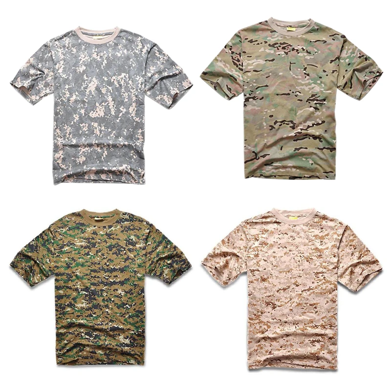 

Men Camo T Shirt Mens Brand Short Sleeve Tactical Military T Shirt Muti Color Wholesale