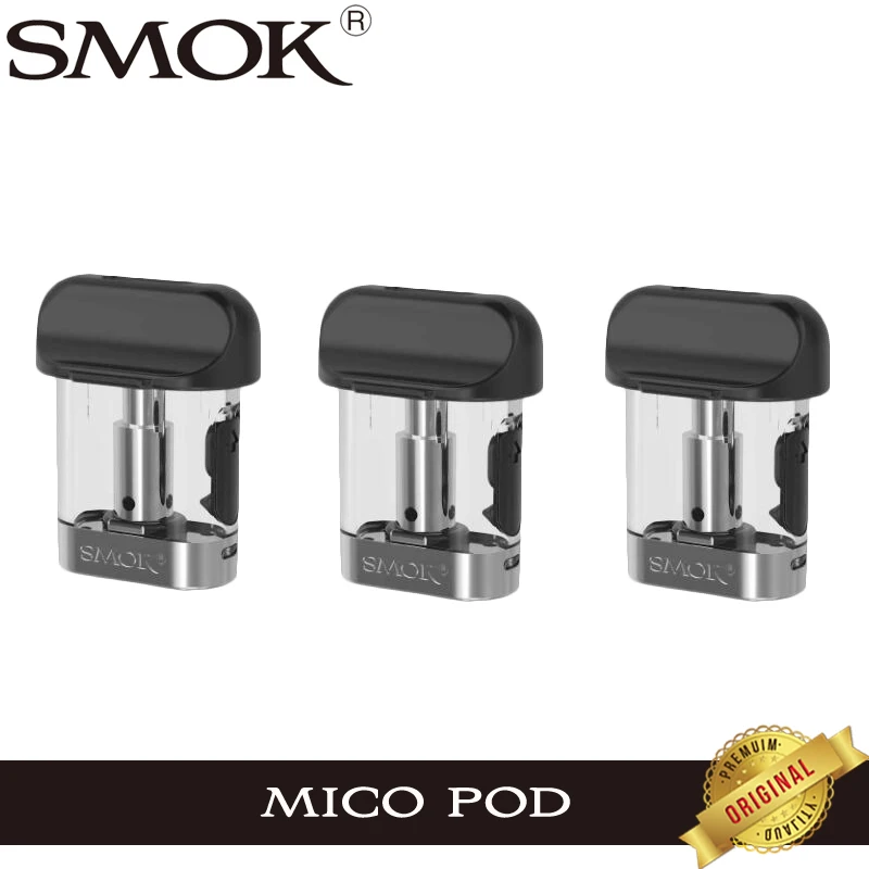 

3PCs/lot Original SMOK MICO Pod 1.7ML 0.8ohm 1.0ohm 1.4ohm Resistance E Cigarette Evaporator Fit for SMOK MICO Kit Vape