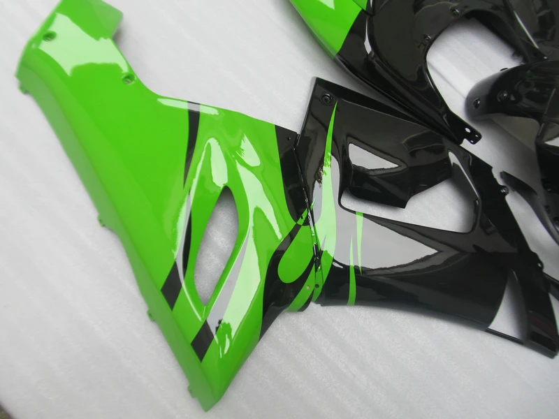 Комплекты обтекателей 100% подходит для Kawasaki NINJA ZX 6R 2005 2006 zx6r 05 06 зеленый черный
