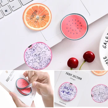 

FangNymph Memo Notepad 30 Sheets Fresh Fruit Memo Pad Sticky Notes Bookmark Paper Sticker Kids Students School Office Supply
