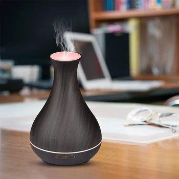 

KBAYBO 550ml Remote Control Aroma Essential Oil Wooden Aromatherapy Diffuser Wood Grain Ultrasonic Cold Mist Humidifier for Home