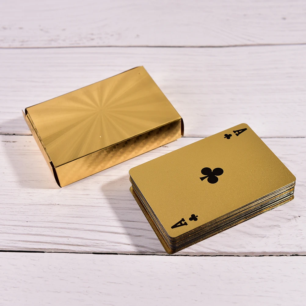 Водонепроницаемый черный золотой игральные карты коллекция бумажных карт черный бриллиант покерные карты творческие стандартные игральные карты игральные кости - Цвет: as pic