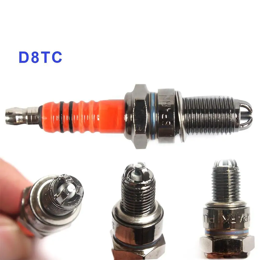 Spark Plug D8TC for Motorcycle 150cc 200cc 250cc Pit Dirt Bike ATV Quad Motard Moped Buggy Scooter Motocross Three-Electrode Spark Plug D8TC for Motorcycle 150cc 200cc 250cc Pit Dirt Bike ATV Quad Motard Moped Buggy Scooter Motocross Three-Electrode