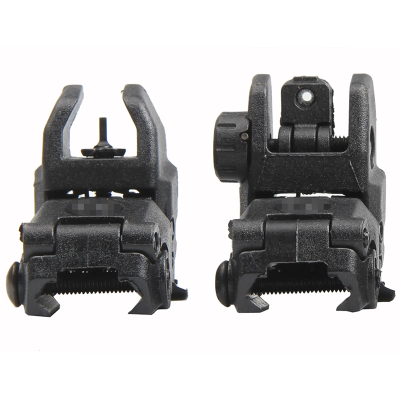 Tactical Military Arms Gear GEN 1 Front and Rear Back Up Sight Set Tan or Black RL27-0003-03