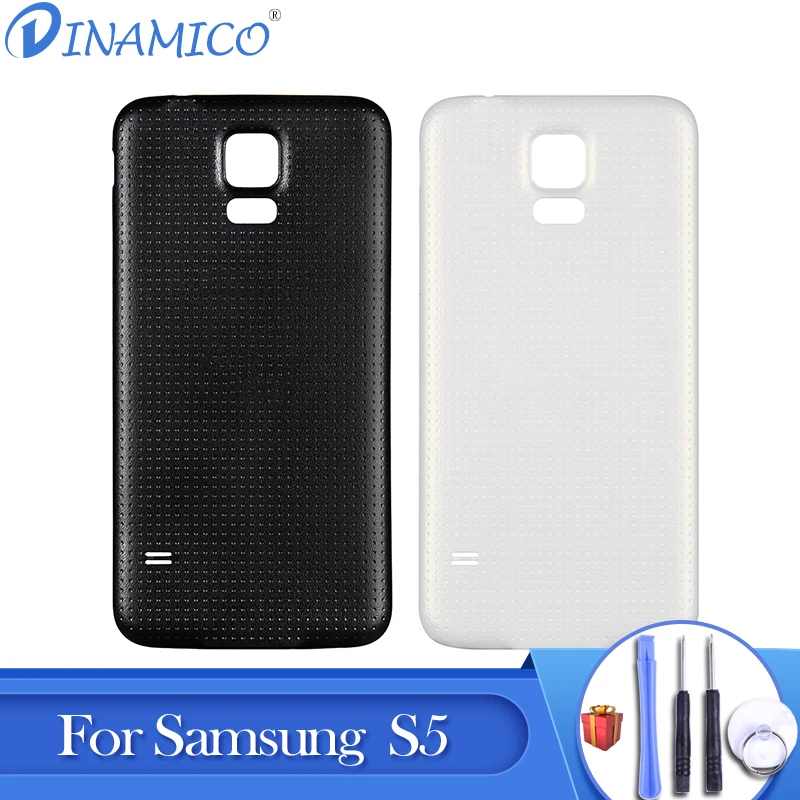 

1pcs Dinamico I9600 Housing Back Cover Repair Part For Samsung Galaxy S5 Battery Back Cover Rear Door Housing Case Free Shipping