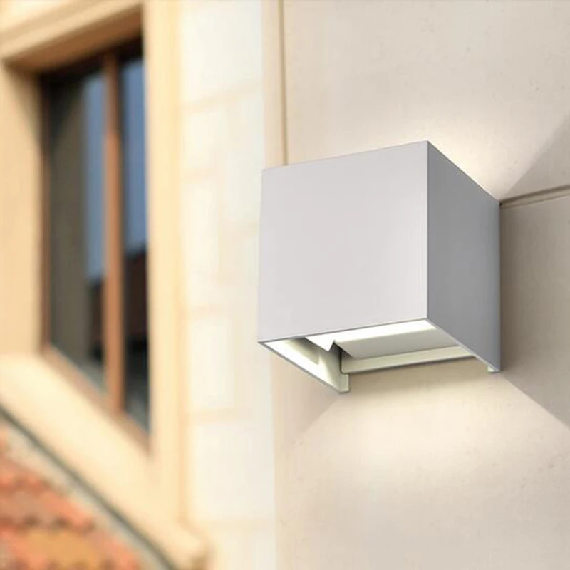 

7W LED Outdoor Warm LED Wall Lamps Applique Murale Adjustable Surface Outdoor Cube Led wall Light Wandlamp up and down