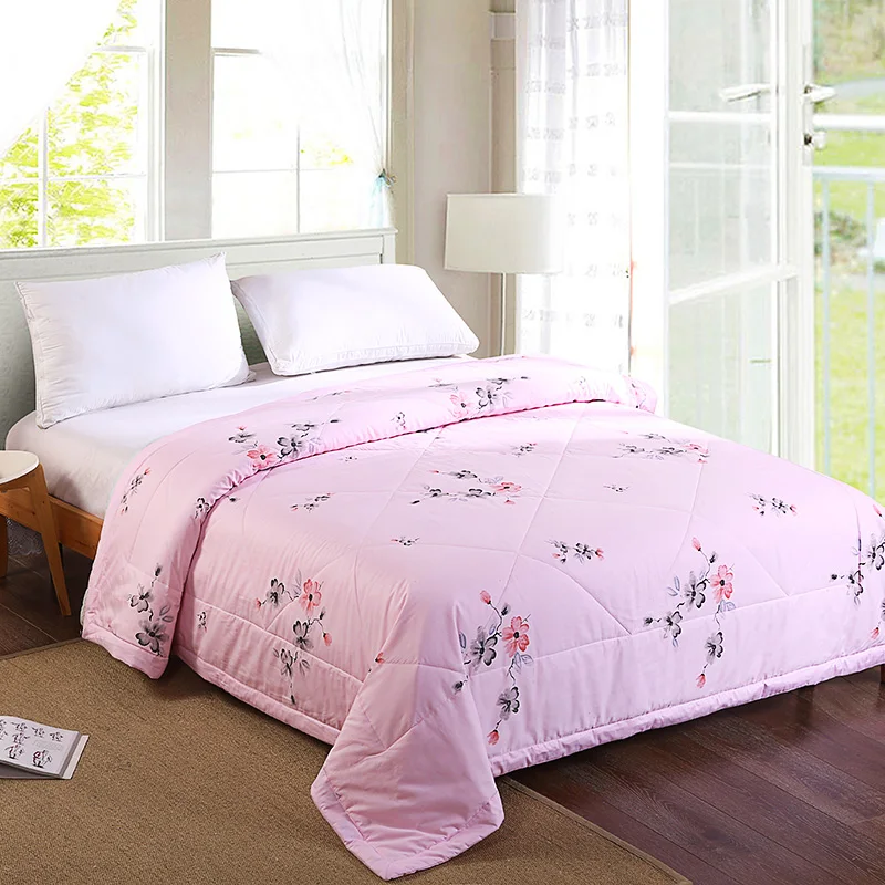 Новое горячее предложение хлопок одеяло белое лоскутное одеяло с цветами Твин Квин размер постельные принадлежности весна осень мягкое одеяло высокое качество домашний текстиль
