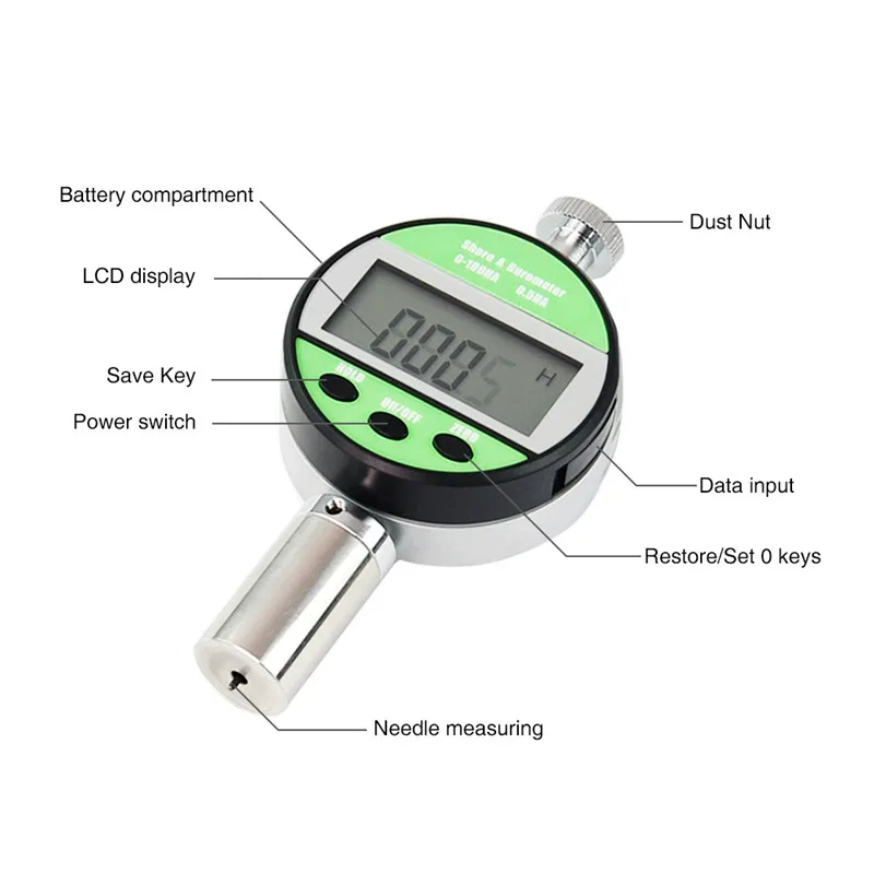 Digital Hardness Shore Durometer Tester LX-D For Hard Rubber Plastic Leather LAC-YJ Test Stand A Set of Hardness meter (7)