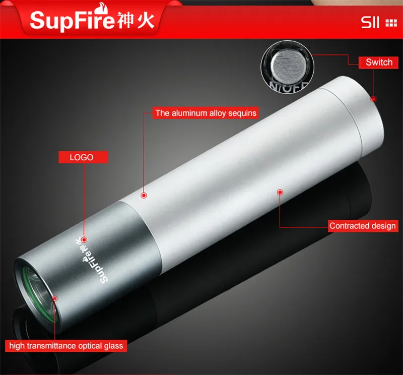 Supfire флэш-светильник светодиодный мини-ручка светильник Lanterna S11 USB Linterna светодиодный флэш-светильник фонарь для Sofirn Convoy S2 Nicron Fenix Nitecore