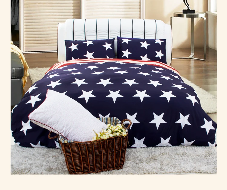 Home Textile American Flag Design Bedding Set Cartoon Style Bedding Bed