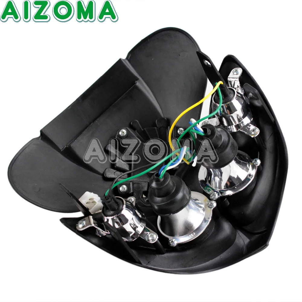 Black Motorcycle Universal Headlight 12v/20w Dual Sports Headlamp Fairing Kit For Honda Yamaha Suzuki Kawasaki Ducati Head Light