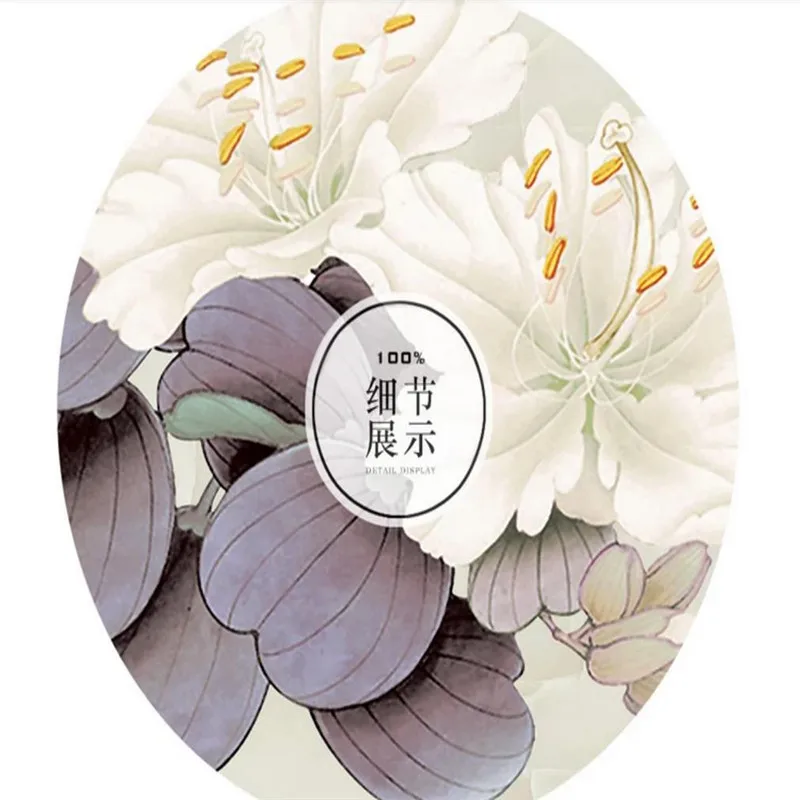 Custom wallpaper Bauhinia TV background wall modern Nordic decorative mural waterproof material Custom wallpaper Bauhinia TV background wall modern Nordic decorative mural waterproof material