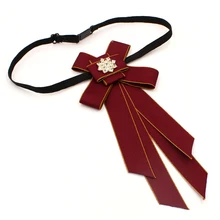 Элегантный мужской женский шейный воротник рубашка галстук-бабочка горный хрусталь кристалл свадебный бизнес галстук эластичная лента Униформа галстуки-бабочки аксессуары